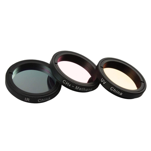 Astromania 1.25-Inch S pecialized Planetary Imaging Filter Set 3-Pieces (Ultraviolet (UV) filter/Methane (CH4) filter/Infrared (IR) filter)