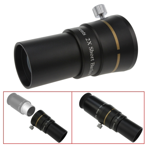 Astromania 1.25" 3-Elements 2x Barlow Lens Fully Multi-Coated Optics
