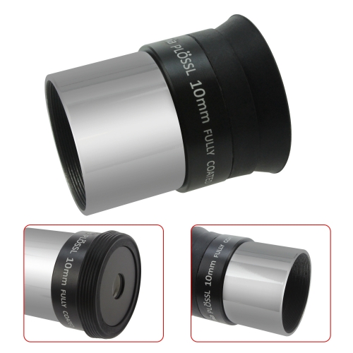 Astromania 1.25" 10mm Plossl Telescope Eyepiece - 4-element Plossl Design - Threaded for Standard 1.25inch Astronomy Filters