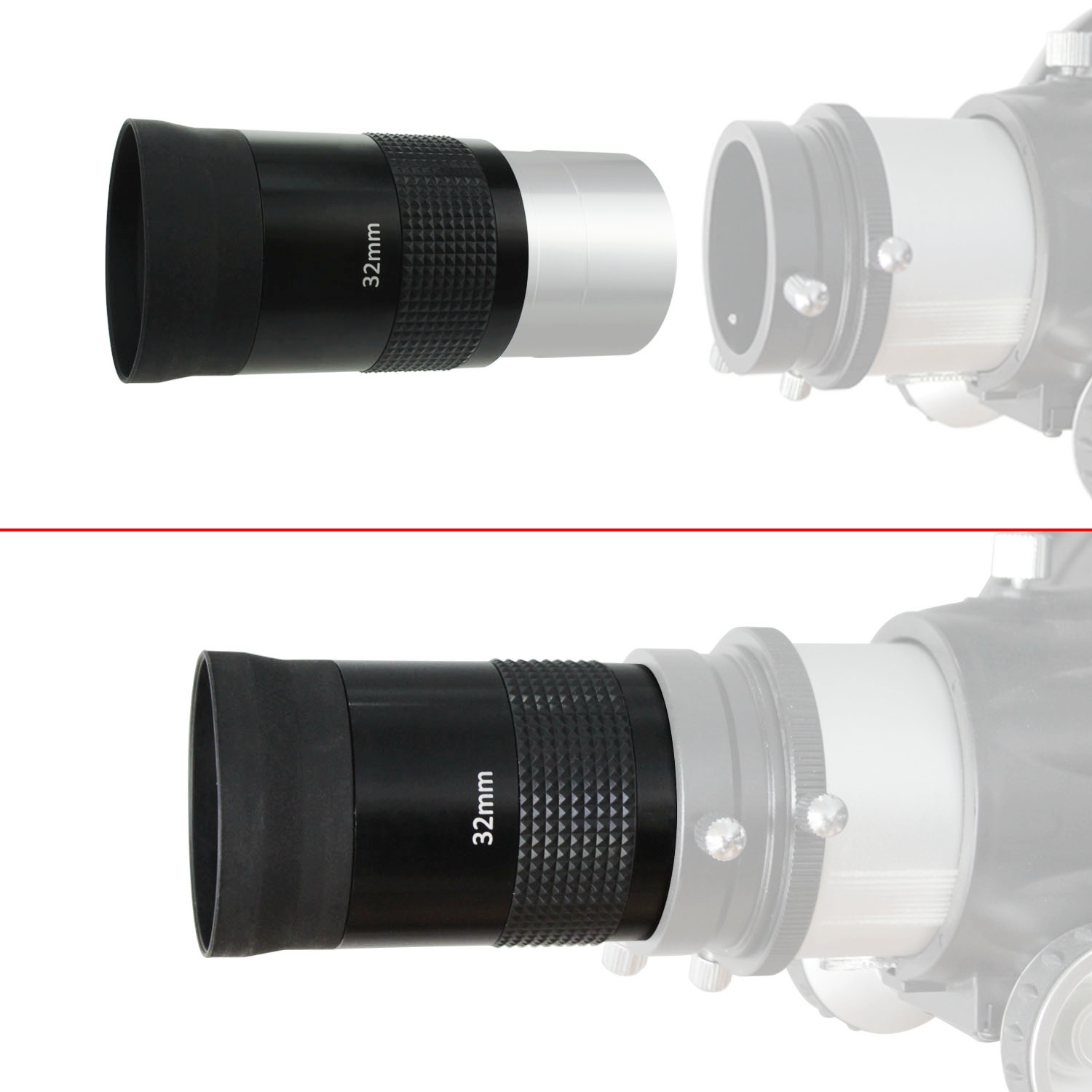 Óculos Astronomia Astromania Kellner FMC 55° - 5 Polegadas 26mm Para Observação Celestial
