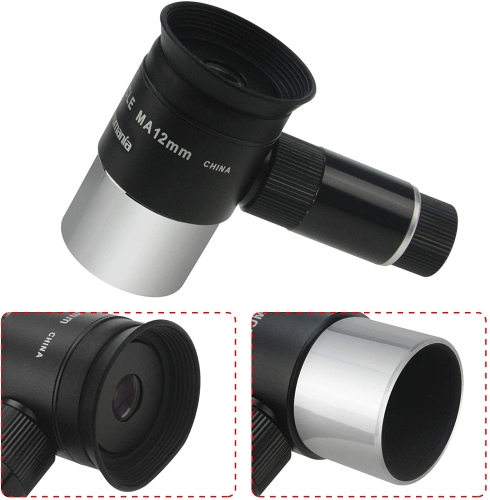 Astromania Deluxe 12mm Illuminated Crosshair Eyepiece - for perfectly guided astrophotos